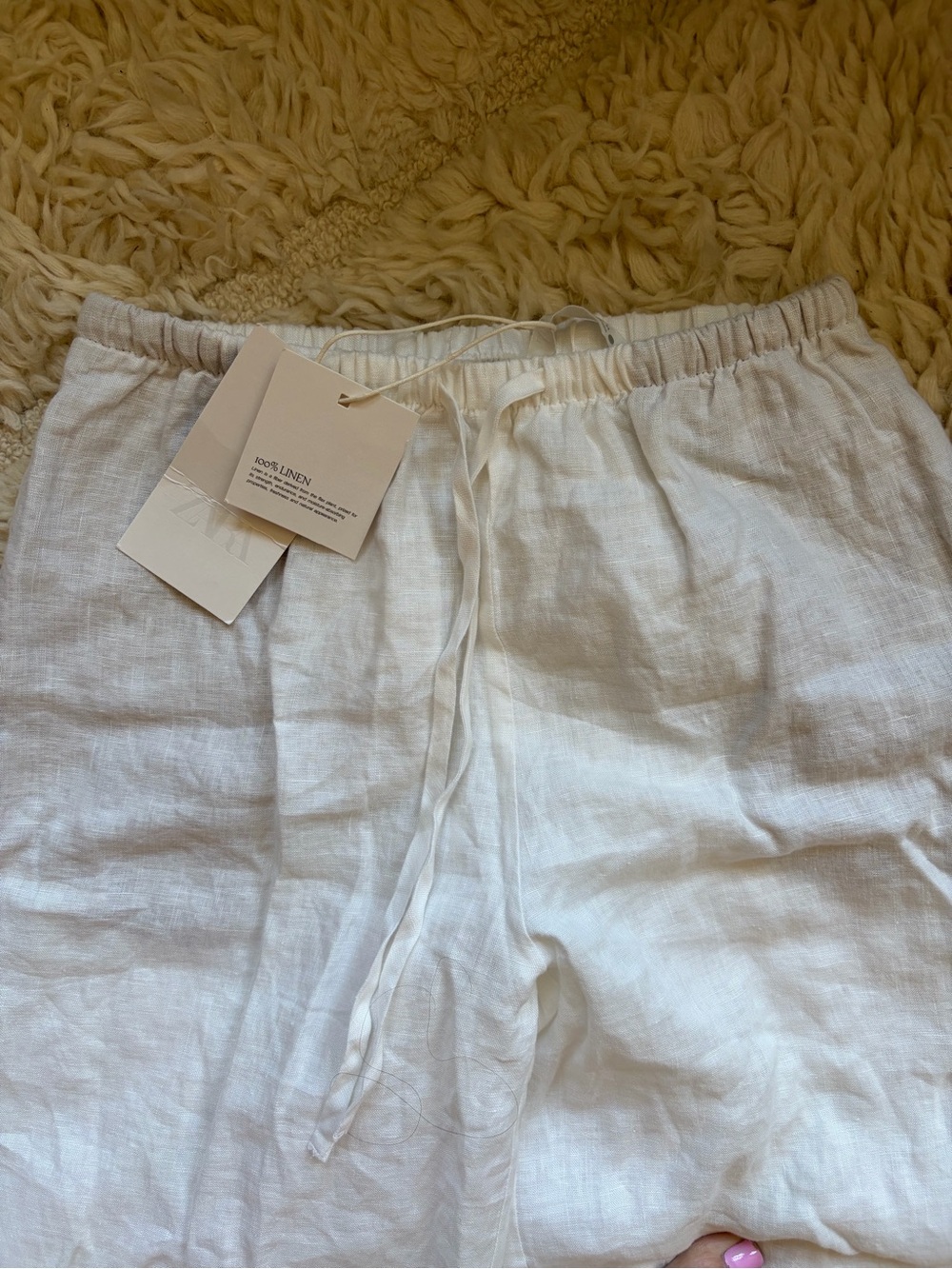 NWT White Linen Pants